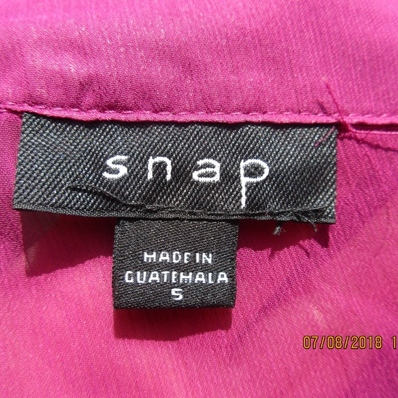 1336 Snap Pink & black ruffle front dress Sz S - Picture 6 of 7